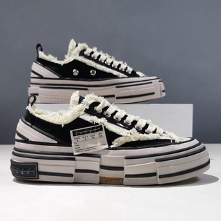 Giày Sneaker - Giày thể thao nam nữ Xvessel cao cấp full box đế gỗ đúc đẹp siêu nhẹ, vải rách cổ thấp cá tính D10