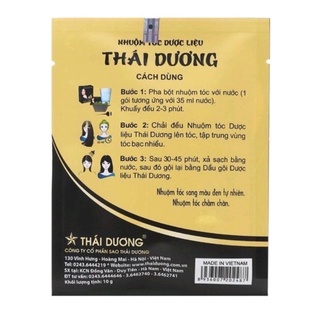 Dầu gội đen tóc thảo dược Thái dương (gói, nhuộm tóc)