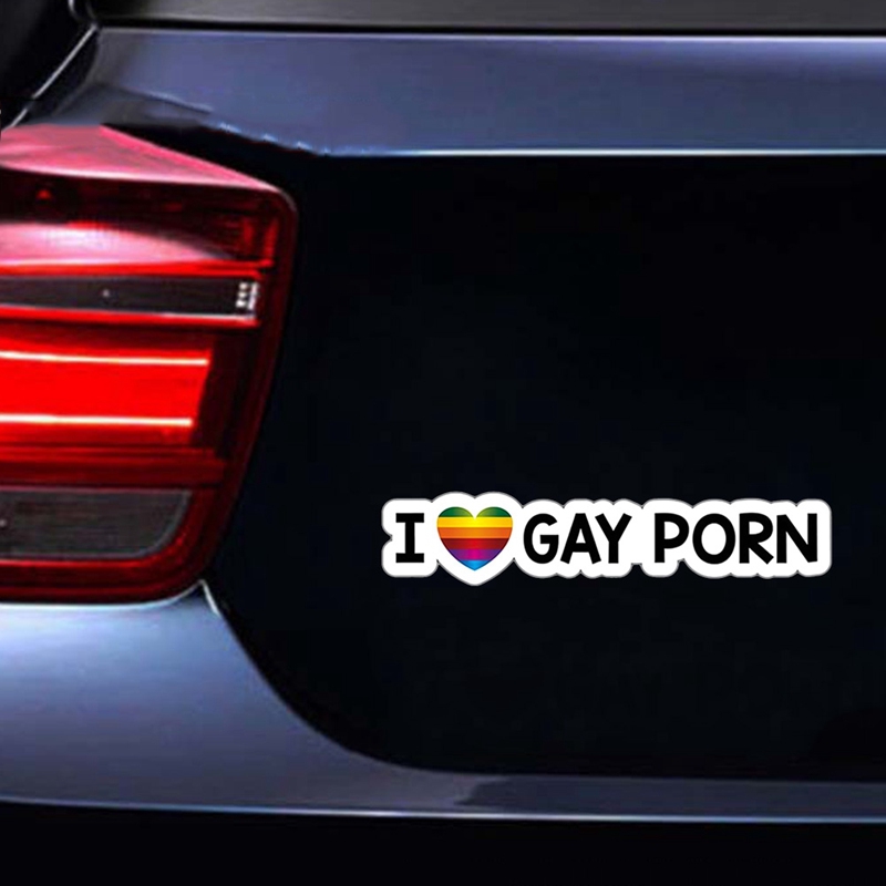 Decal Dán Xe Hơi Chữ I Love Gay Porn