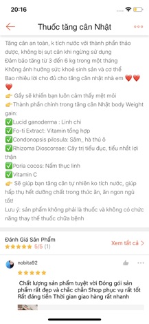 TĂNG CÂN NHẬT