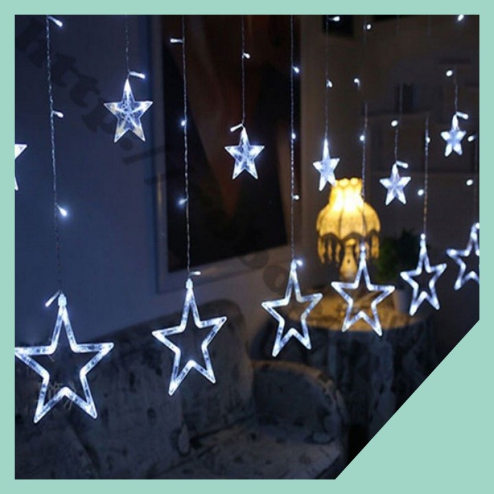 Đèn Led Nhấp Nháy Trang Trí Hình 12 Ngôi Sao lớn bé