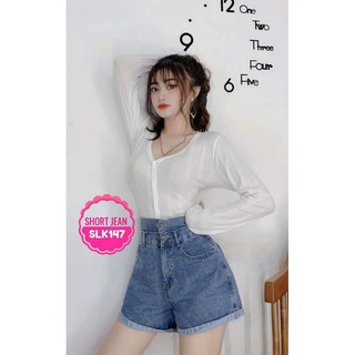 (HÌNH THẬT) QUẦN SHORT JEAN LƯNG SIÊU CAO