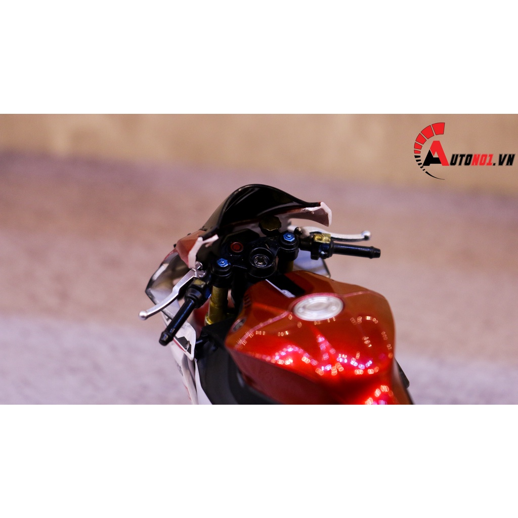 MÔ HÌNH XE YAMAHA YZF R1M RED ĐỘ PÔ AR KIM LOẠI AUTONO1 D135