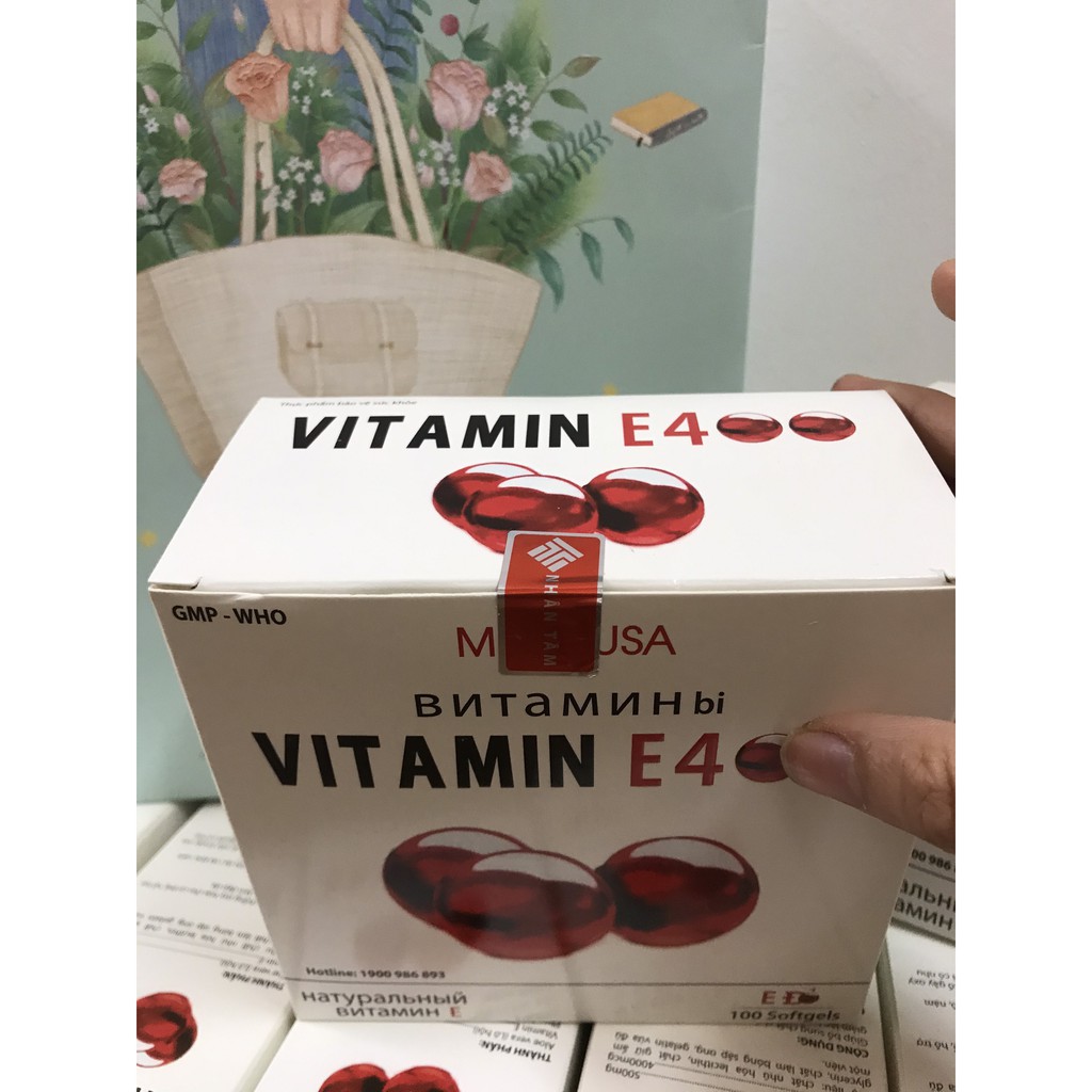 VITAMIN E 400 Đỏ kèm lô hội giúp sáng và đẹp da (Hộp 10 vỉ * 10 viên) | BigBuy360 - bigbuy360.vn