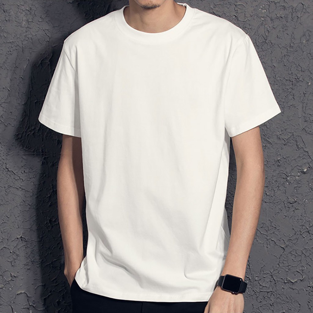 Áo thun unisex trơn nam nữ cotton trắng đen CiCi Clothes | BigBuy360 - bigbuy360.vn