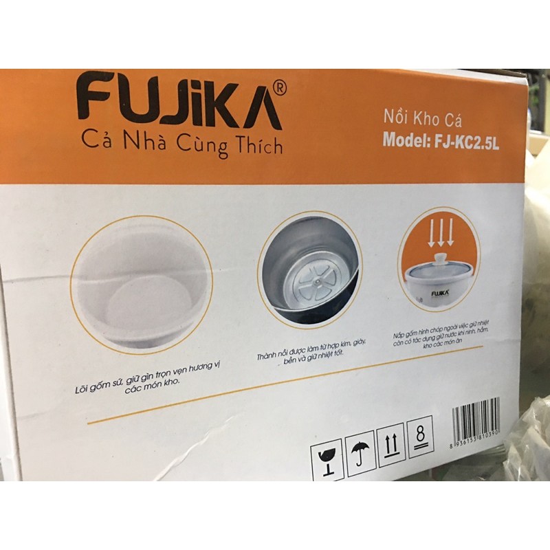 🔥🔥🔥 Nồi kho cá - nấu cháo - Hầm chậm Fujika 1,5lit - 2,5lit