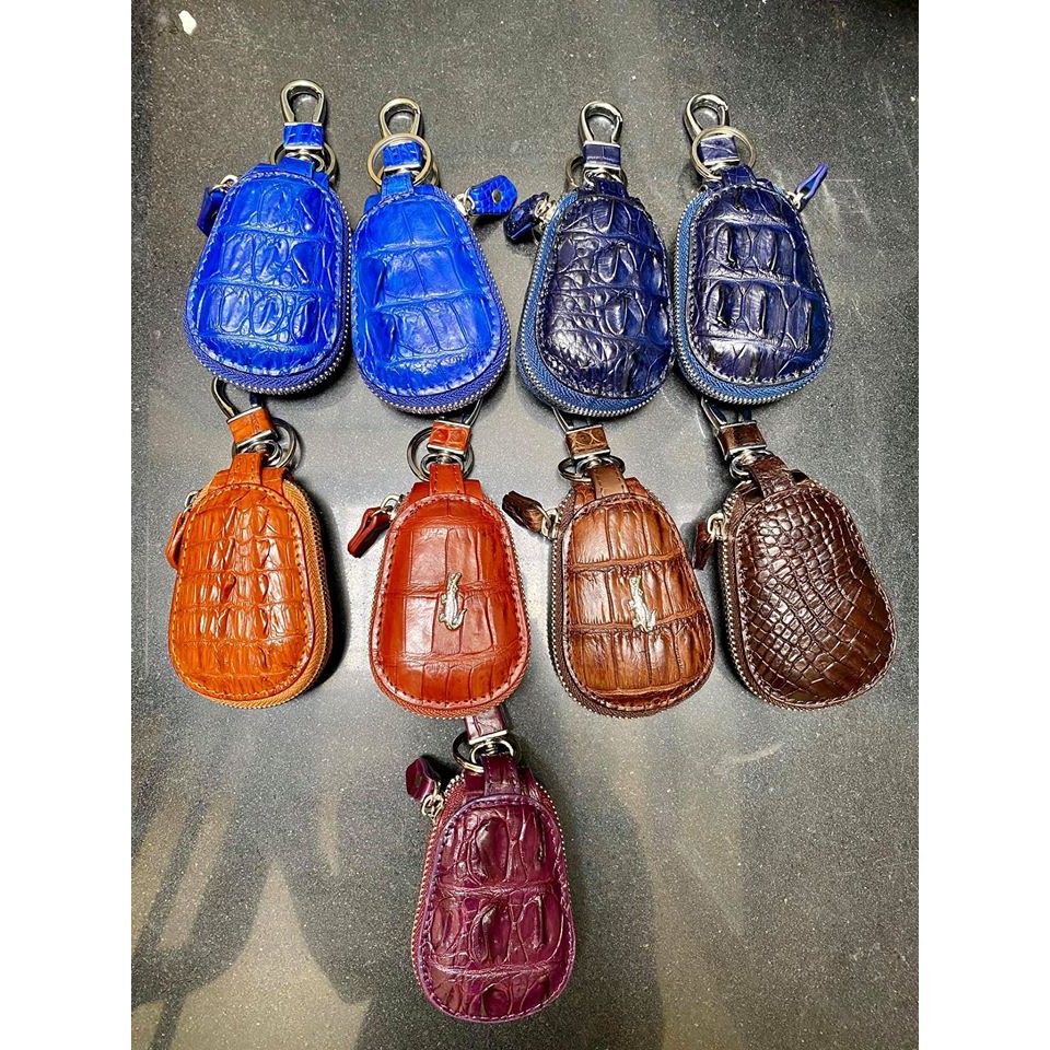 MÓC KHÓA XE HƠI DA CÁ SẤU THẬT 100%