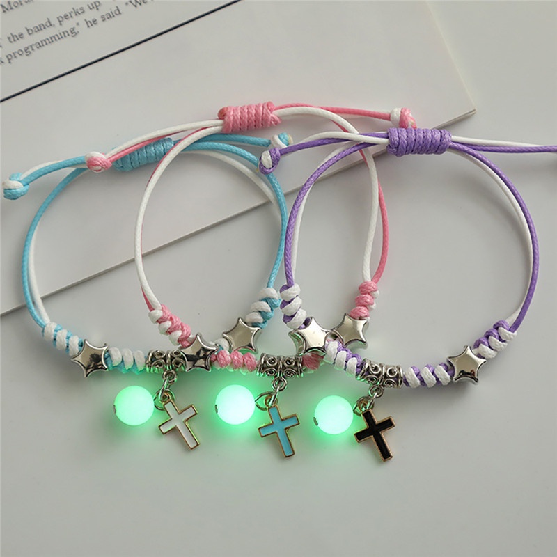 Set 3 Vòng Tay Dạ Quang Có Thể Điều Chỉnh Thời Trang Cho Cặp Đôi