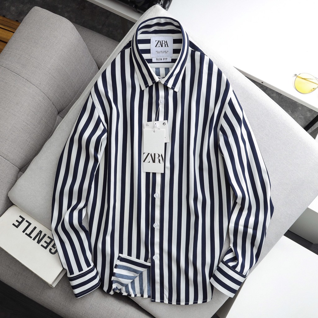 [FREESHIP] Áo sơ mi sọc [ZARA] [BAO ĐỔI TRẢ] cotton siêu mịn mát | BigBuy360 - bigbuy360.vn