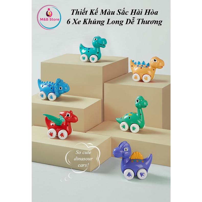 Bộ 6 xe Pull-Back Khủng Long Dễ Thương – KUB