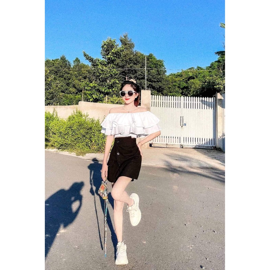 Set Áo Trễ Vai, Quần Giả Váy Cho Nữ | BigBuy360 - bigbuy360.vn