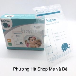 Túi trữ sữa babuu 30 túi 100ml có vòi