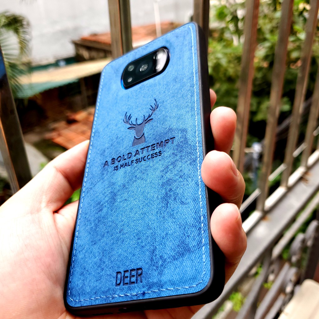 Ốp lưng Xiaomi Poco X3 / Poco X3 Pro / Poco X3 GT vải đầu hươu nai chống sốc cao cấp