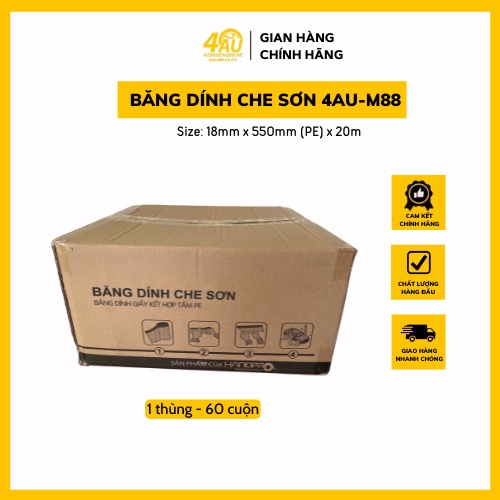 Thùng băng dính che sơn ô tô 4AU, Băng Keo Nilon Che chắn khi phun sơn 4AU-M88