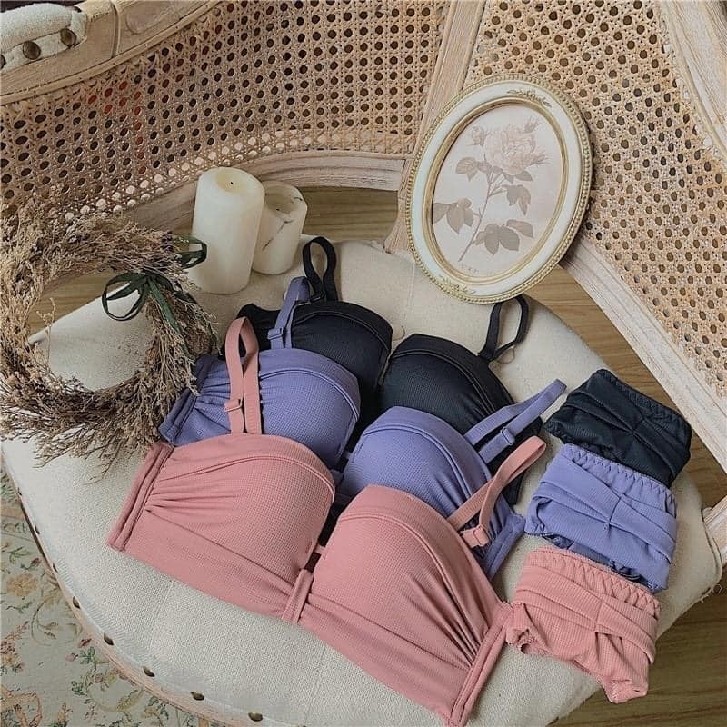 Bộ áo ngực cúp ngang , Bộ đồ lót không không gọng đệm vừa 31202 không gian eva