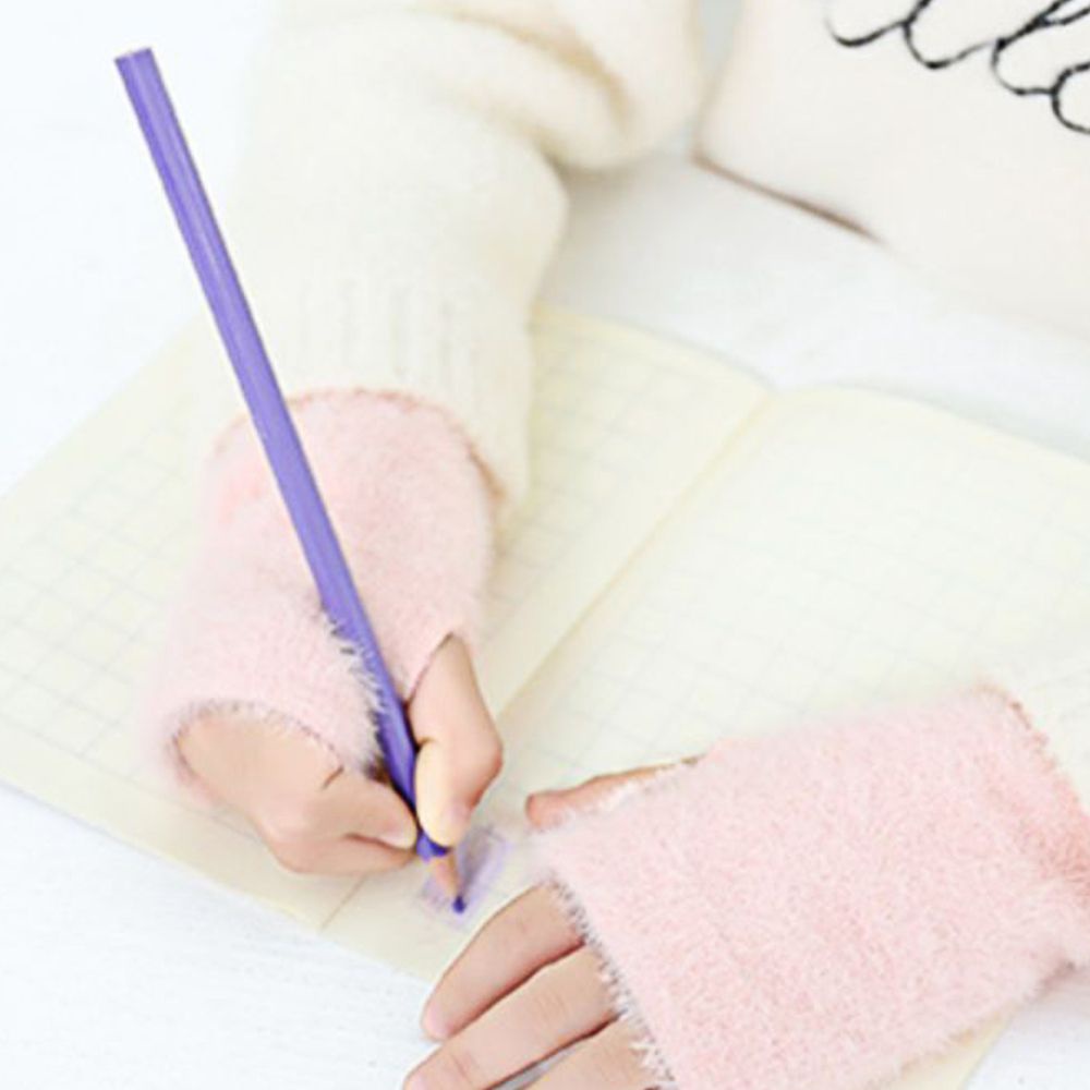 Găng tay len mềm hở ngón giữ ấm vào mùa đông phong cách Hàn Quốc dễ thương thời trang cho nữ