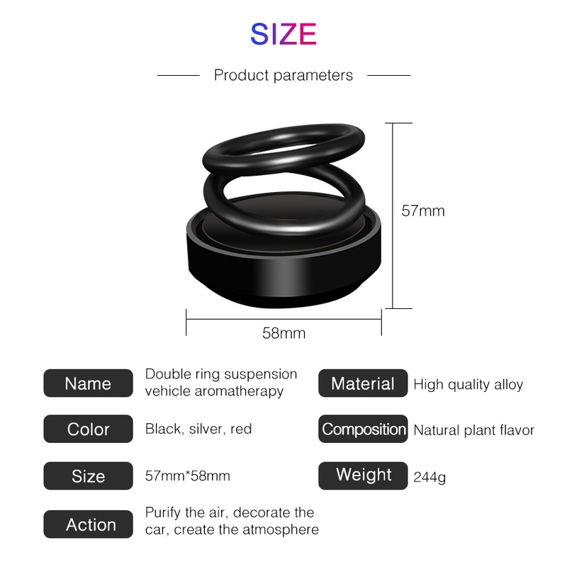 Nước hoa ô tô PECHAM xoay tự động 360 độ bằng hợp kim nhôm lọc không khí cao cấp