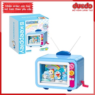 Keeppley K20408 Lắp ghép tivi Doraemon phát được nhạc -Đồ chơi Xếp hình Mô hình Doremon K20402