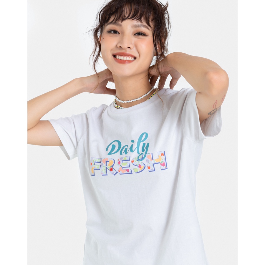 Áo Thun JUNO Form Vừa In Chữ Daily Fresh JNATH014