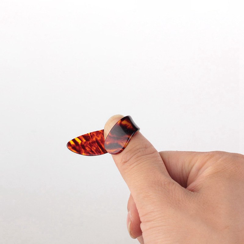 4 Pieces Thumb Finger Guitar Pick Celluloid Mediator Thumbpick for Ac