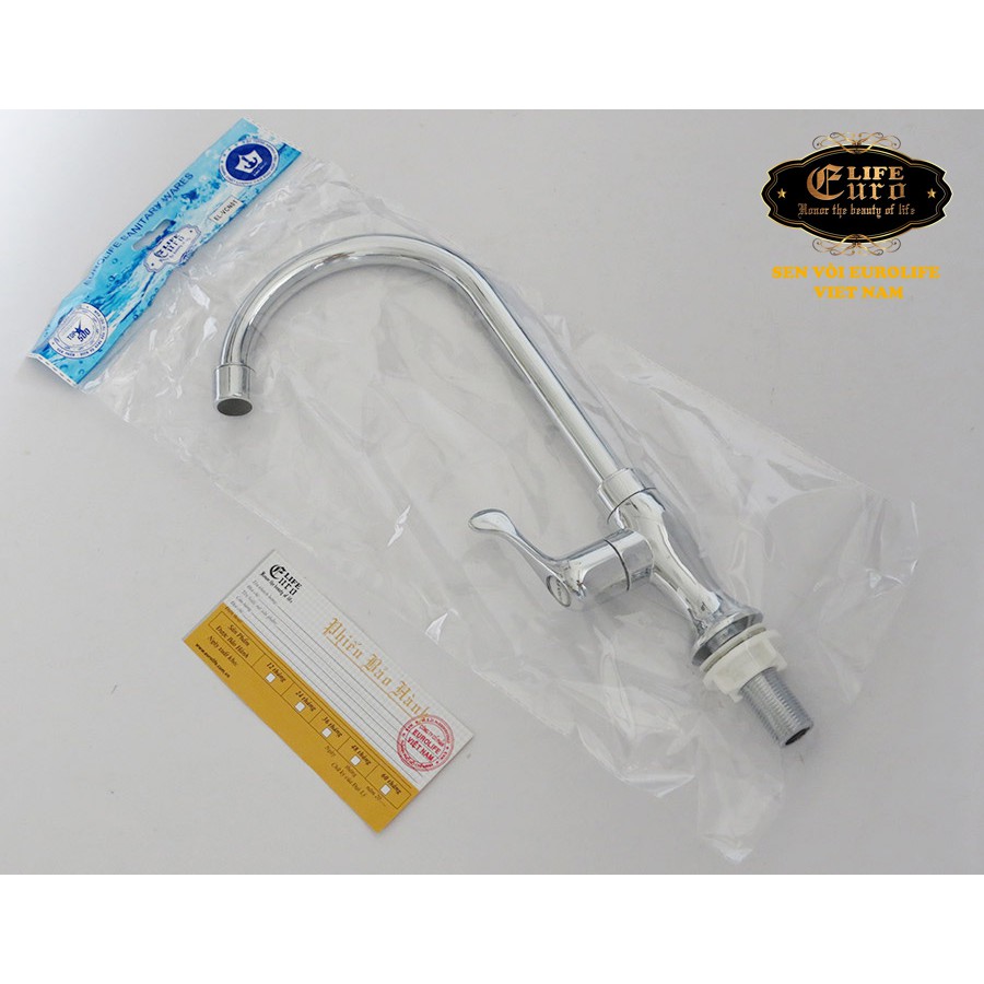 Vòi rửa chén lạnh nhựa ABS mạ Chrome Eurolife EL-VCN01