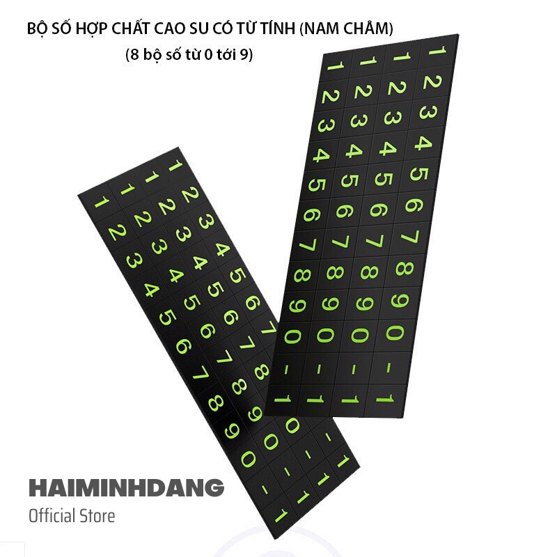 Bảng số điện thoại ô tô khi dừng đỗ, bảng ghi số điện thoại đặt taplo nhỏ gọn phản quang tiện lợi