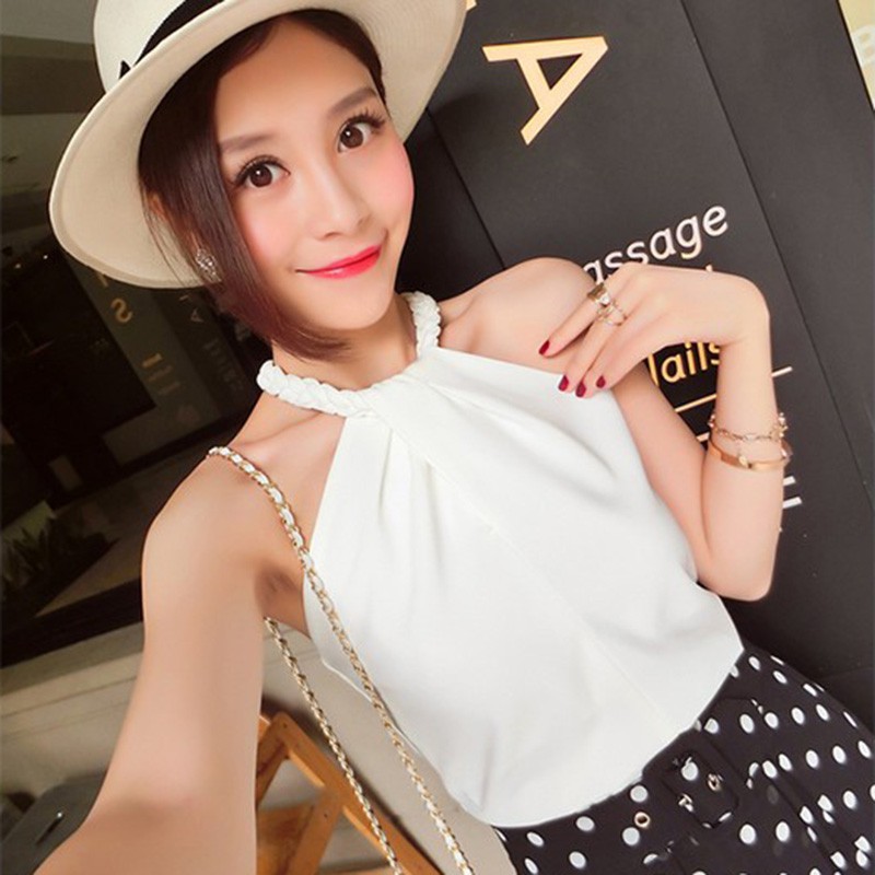 [Mã FAMAYWA giảm 10K đơn 50K] Áo kiểu hở vai màu trơn thời trang cho nữ