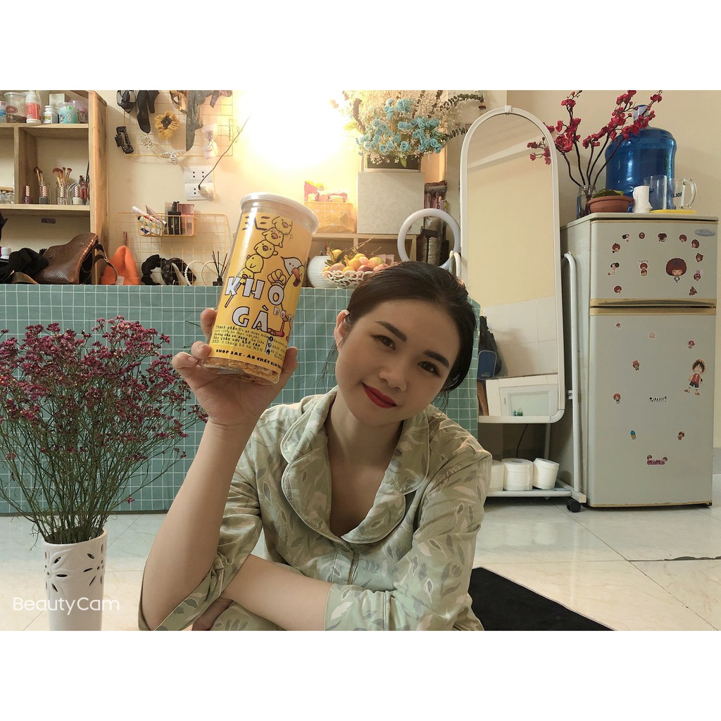 Khô gà bơ tỏi xé cay loại hộp 300g shop 3AE đồ ăn vặt ngon bổ rẻ Hà Nội | BigBuy360 - bigbuy360.vn