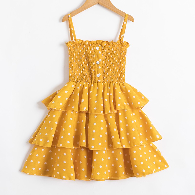 Đầm công chúa chấm bi dành cho bé gái NNJXD