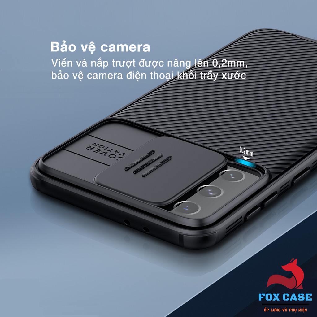 Ốp S23 Ultra, S23 Plus, S23, S22 Ultra, S22 Plus, S21 Series Nillkin CamShield Pro bảo vệ camera - Fox Case
