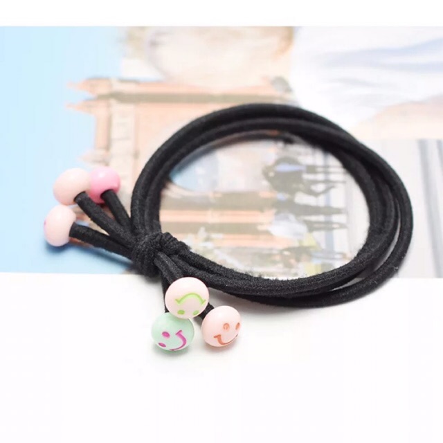 Sỉ 10 buộc tóc in hình mặt cười  37k