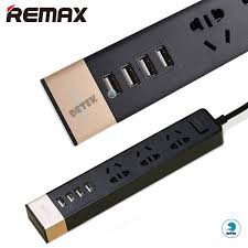 Ổ Cắm Điện Remax RU S2 Đa Năng Có 4 Cổng USB Và 3 Ổ Điện