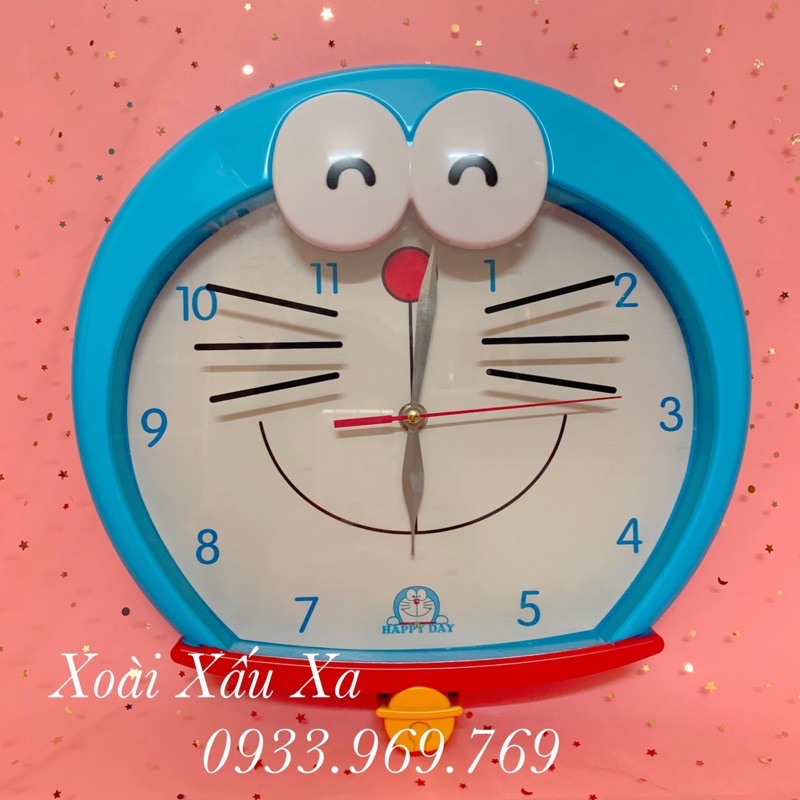 đồng hồ treo tường hình Đoraemon 28*30cm