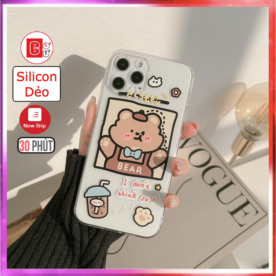 Ốp lưng Gấu Bear,Ốp Điện Thoại,ốp lưng iphone 7/7plus/8/8plus/x/xs/xsmas/11/11pro/12/12promax,Ốp Lưng Điện Thoại-Bơ Bư