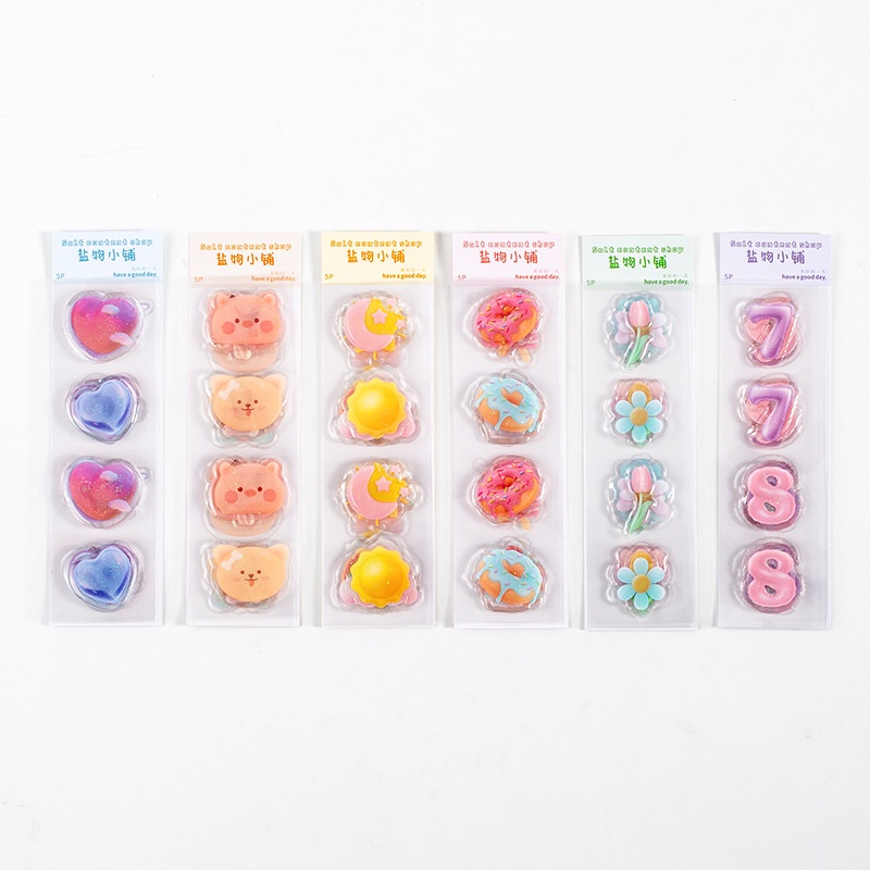 Bộ 5 Tấm Sticker Dán Trang Trí Họa Tiết Hoạt Hình Dễ Thương Bắt Mắt