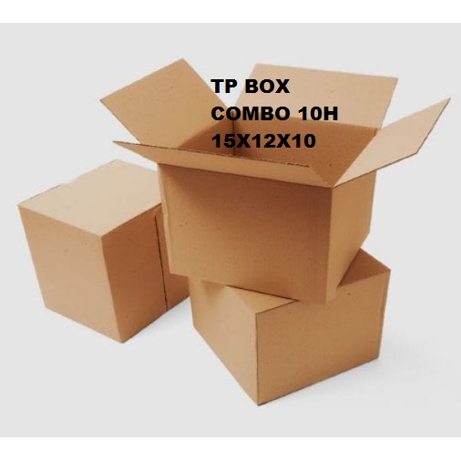 Thùng giấy carton size 15x12x10cm - Bộ 10 hộp