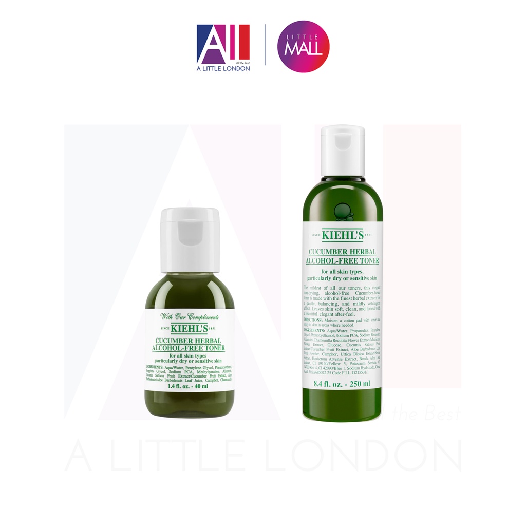 [TOP 1 SHOPEE] Nước cân bằng Kiehls Cucumber Herbal Alcohol - Free Toner (Bill Anh)