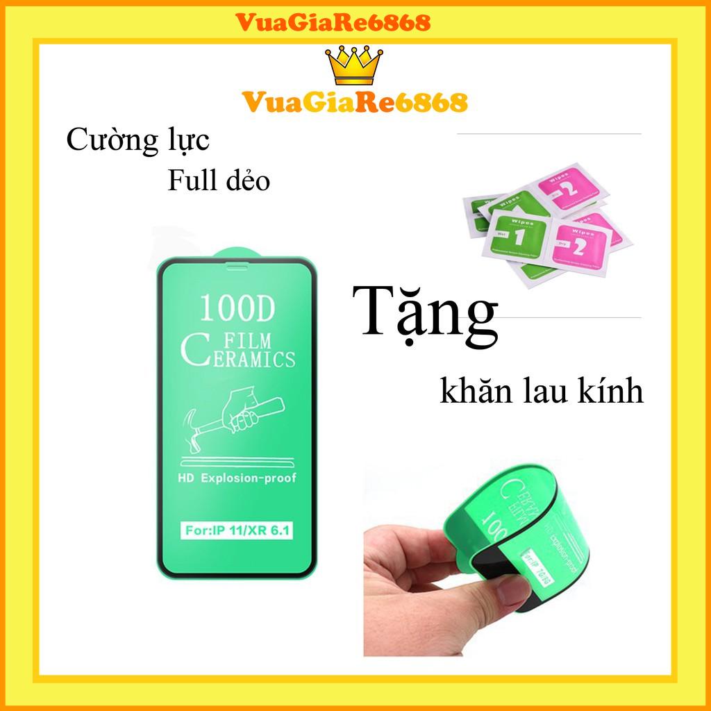 Cường lực iphone Dẻo - Cường lực Dẻo Chống Mẻ Vỡ Viền Ip6-Ip12Promax Tặng Giấy lau kính.