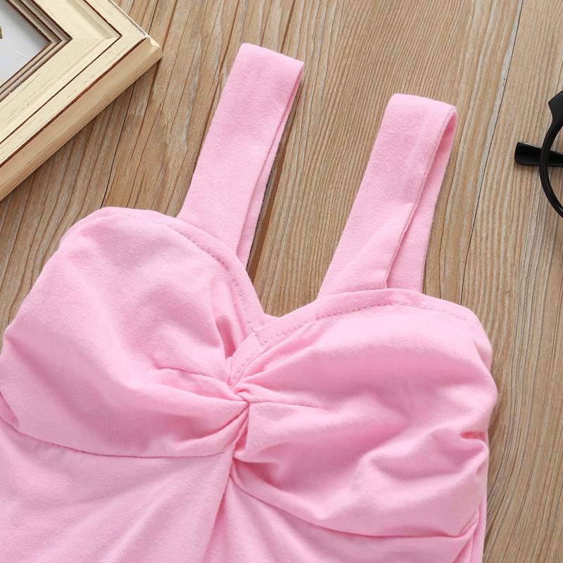 Jumpsuit Sát Nách Màu Trơn Cho Bé