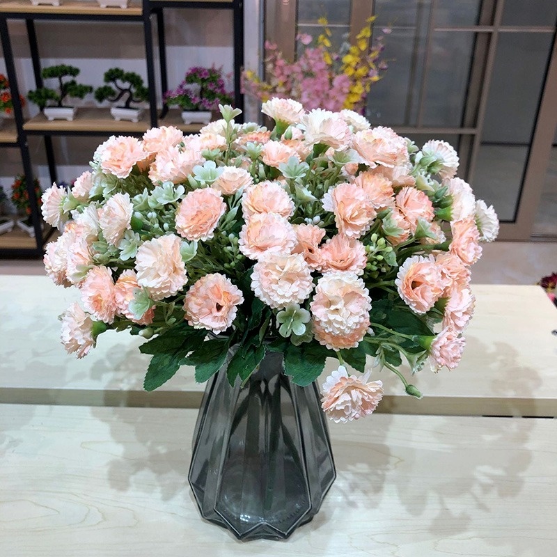 Set 5 Cành Hoa Tử Đinh Hương Giả Bằng Nhựa Mềm Màu Trắng / Tím Trang Trí Nhà Cửa