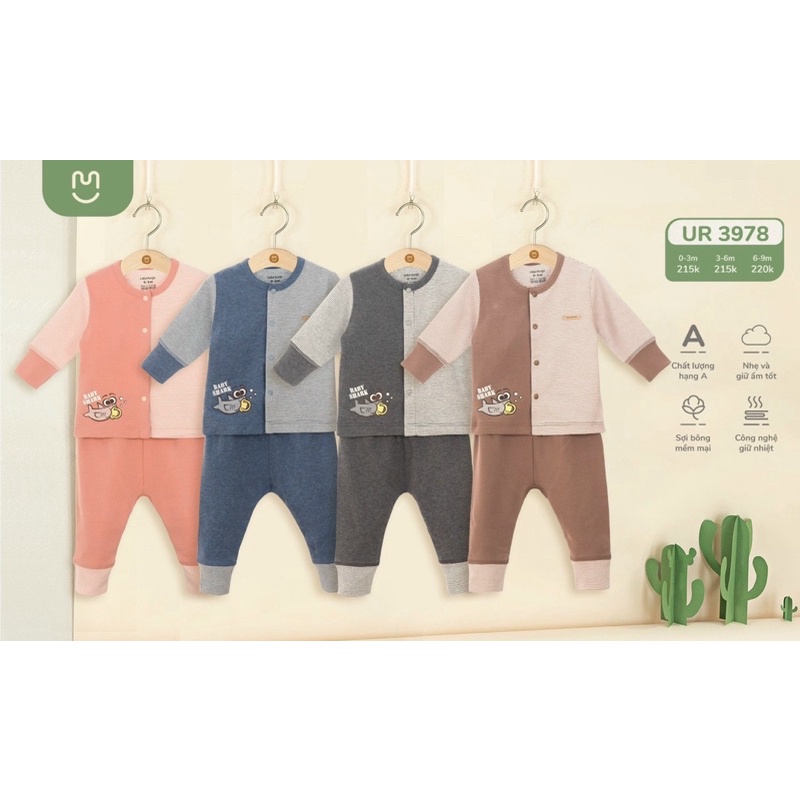 Bộ nỉ cài thẳng Uala Rogo UR 3978