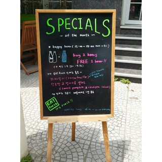 Bảng Menu 60*80 cm kèm Giá đỡ bảng ( Tặng bút dạ quang, hộp phấn)