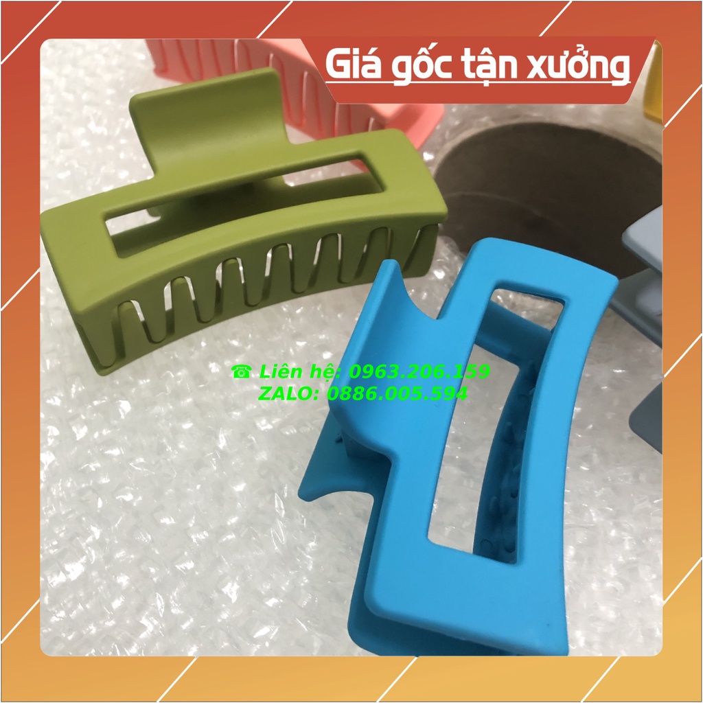 [New] Kẹp tóc 14 răng to, mặt nhựa nhám nhiều màu