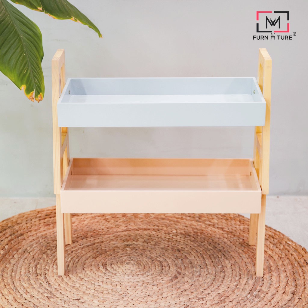 Kệ đựng đồ đa năng màu hồng Pastel xuất khẩu hàn quốc MW FURNITURE - Nội thất trang trí