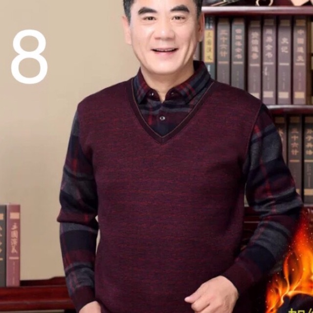 Áo len dài tay cho bố