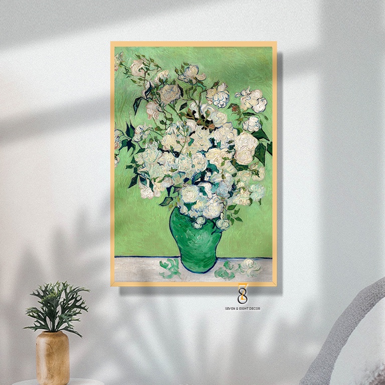 Tranh Canvas | Tranh Danh Hoạ Van Gogh 1FVARTI018 | Tranh Căng Khung Cao Cấp | Tặng Kèm Đinh Đa Năng