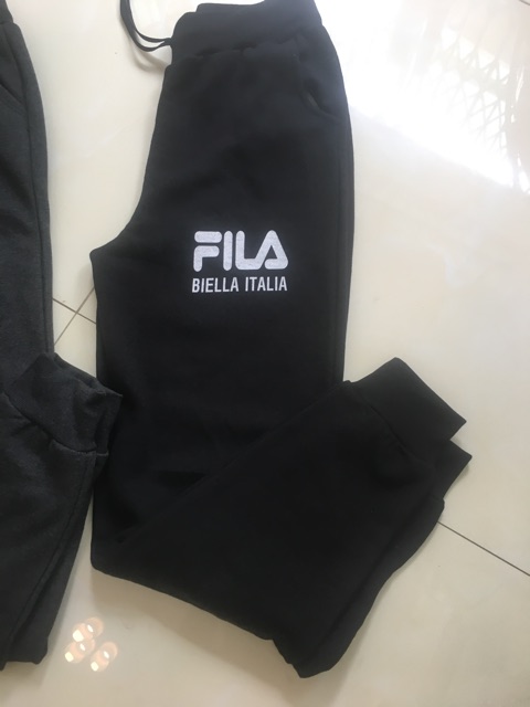 Quần thể thao nam nữ Fila kem hình thât | BigBuy360 - bigbuy360.vn