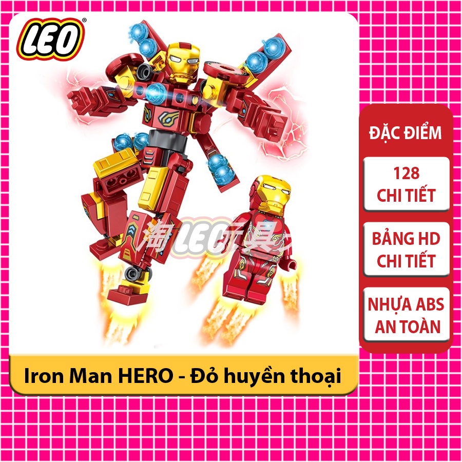 Lego robot mini Iron Man HERO, Đồ chơi lắp ráp lego robot giúp trẻ nâng cao khả năng tư duy và sáng tạo