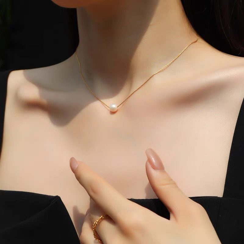 Vòng cổ Đính Ngọc Trai Nhân Tạo Phong Cách Hàn Quốc Thời Trang