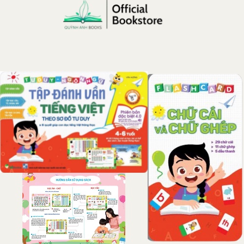 Sách - Tập đánh vần Tiếng Việt theo sơ đồ tư duy bé từ 4-6 tuổi phiên bản âm thanh 4.0 -NPH ID BOOK